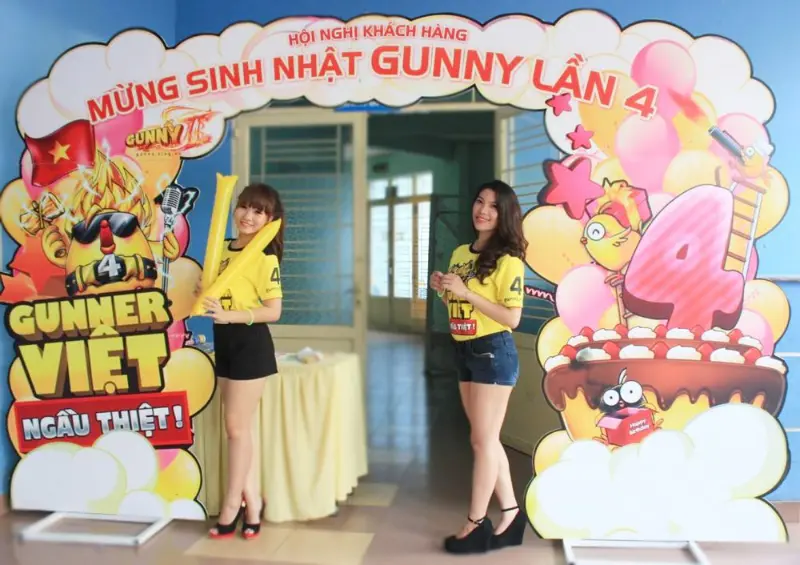 Backdrop In Decal, PP Tại Sự Kiện Sinh Nhật Gunny